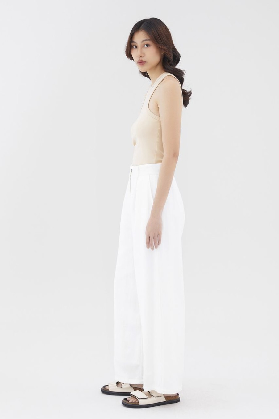 Women The Editor's Market Pants | Zeffy Wide-Leg Pants White