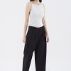 Women The Editor's Market Pants | Adraena Low-Rise Crop Pants Black