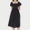 Women The Editor's Market Dresses | Bethenny Puff-Sleeve Dress Black