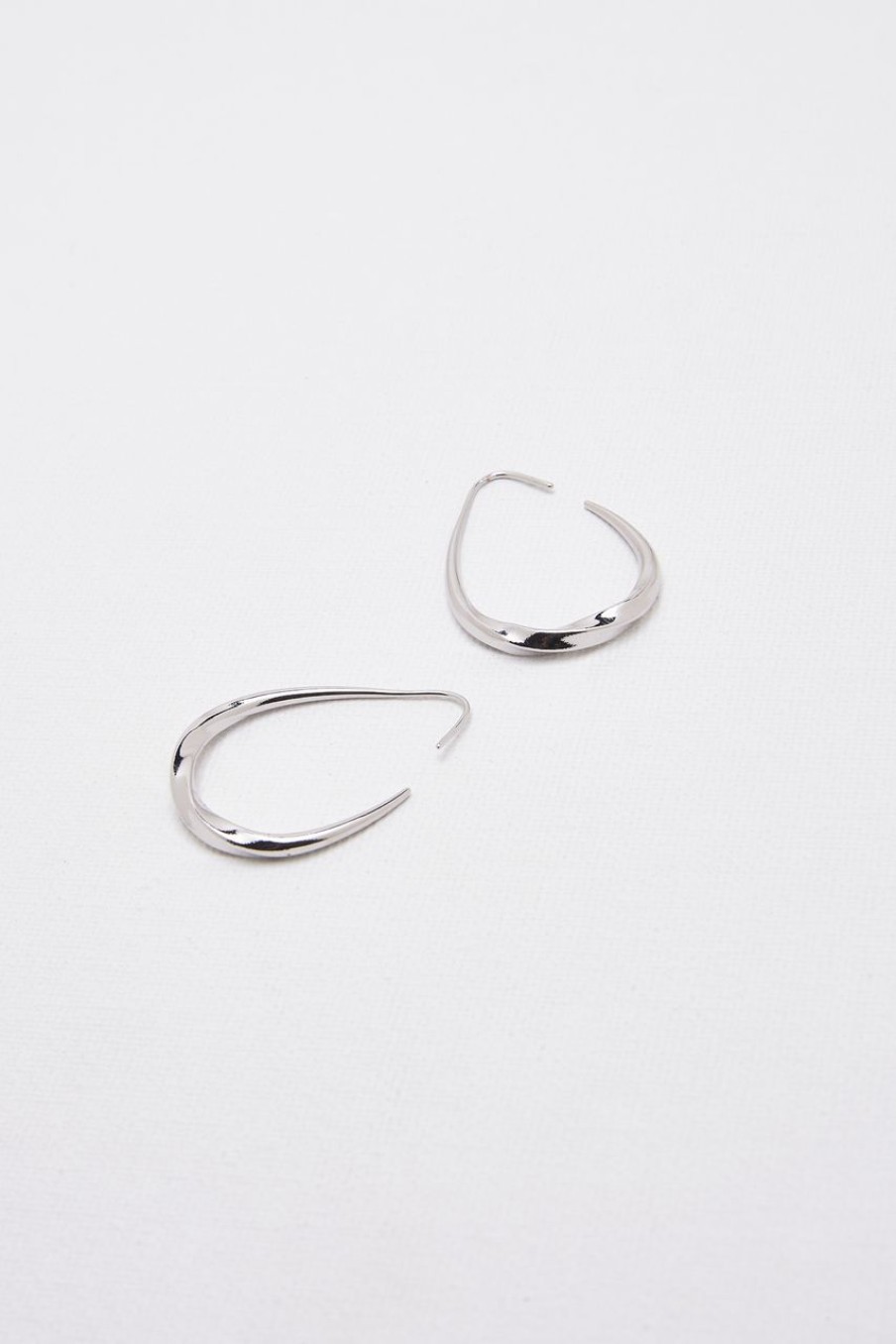 Women Afterall Earrings | Zenni Hoop Earrings Silver