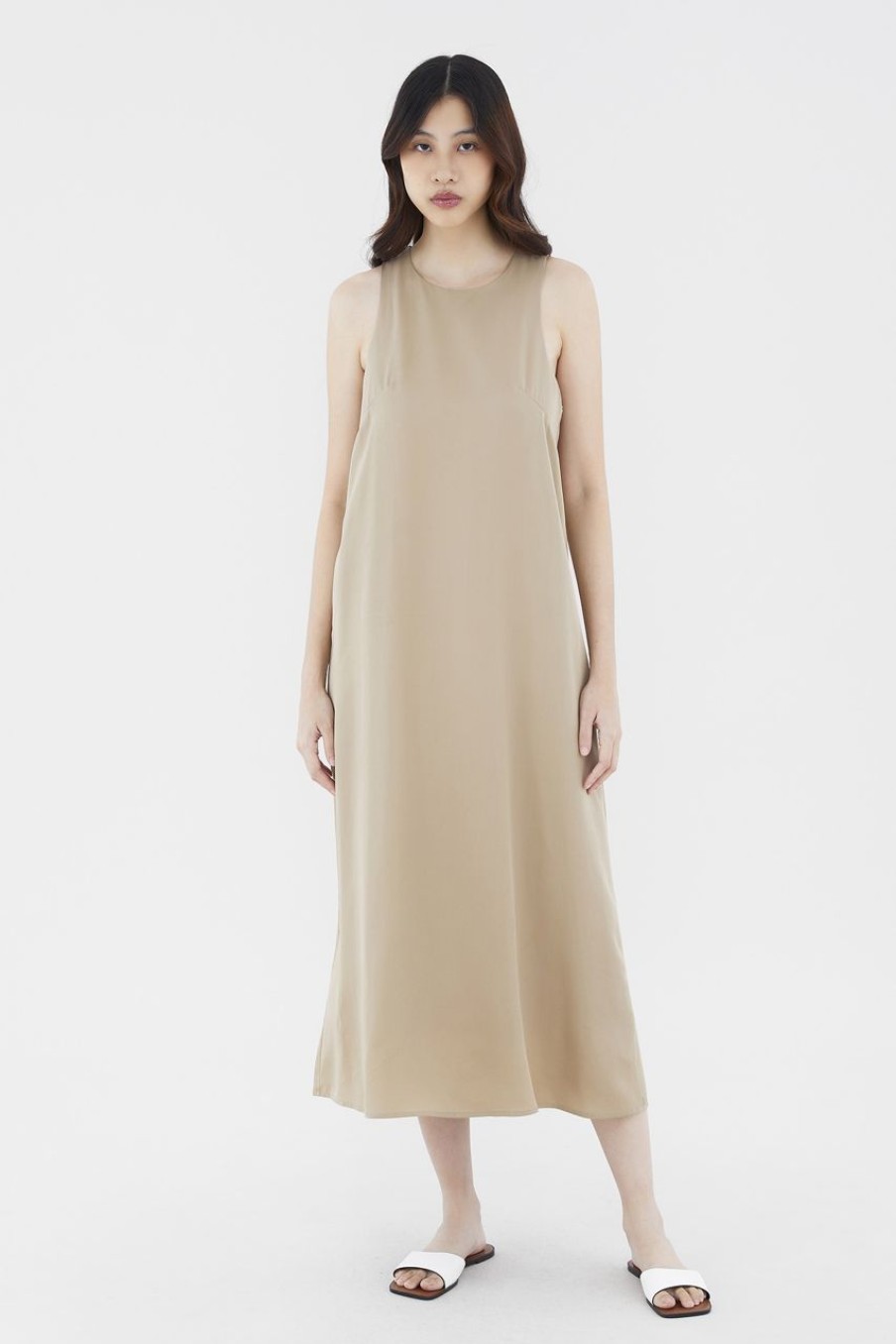 Women The Editor's Market Dresses | Quine Racer Back Dress Peanut