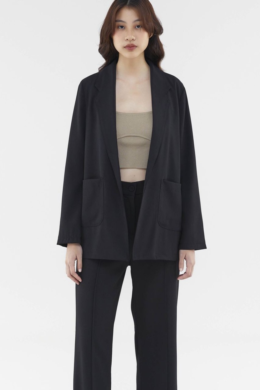 Women The Editor's Market Outerwear | Adanna Blazer Black