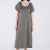 Women The Editor's Market Dresses | Torine Linen Puff Sleeve Dress Umber