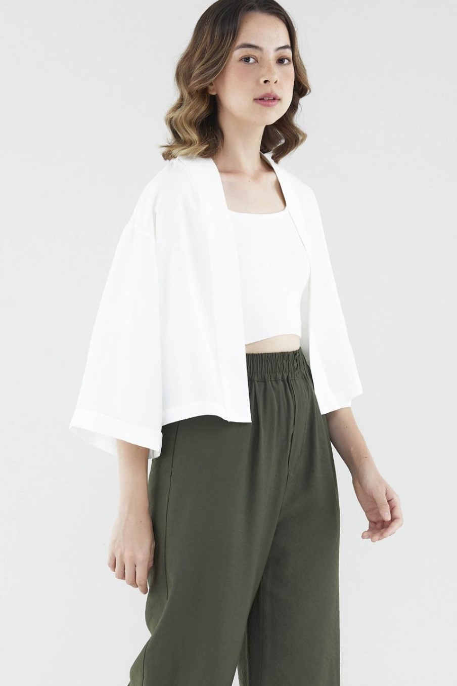 Women The Editor's Market Outerwear | Hatsie Kimono White