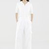 Women The Editor's Market Pants | Marcelyn Linen Utility Pants White