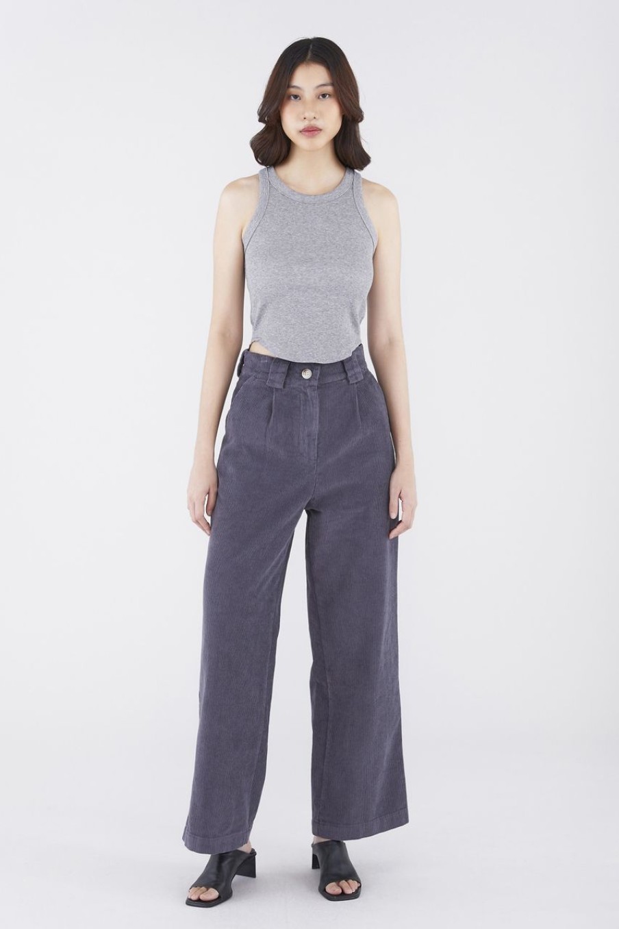 Women The Editor's Market Pants | Judel Corduroy Pants Gunmetal