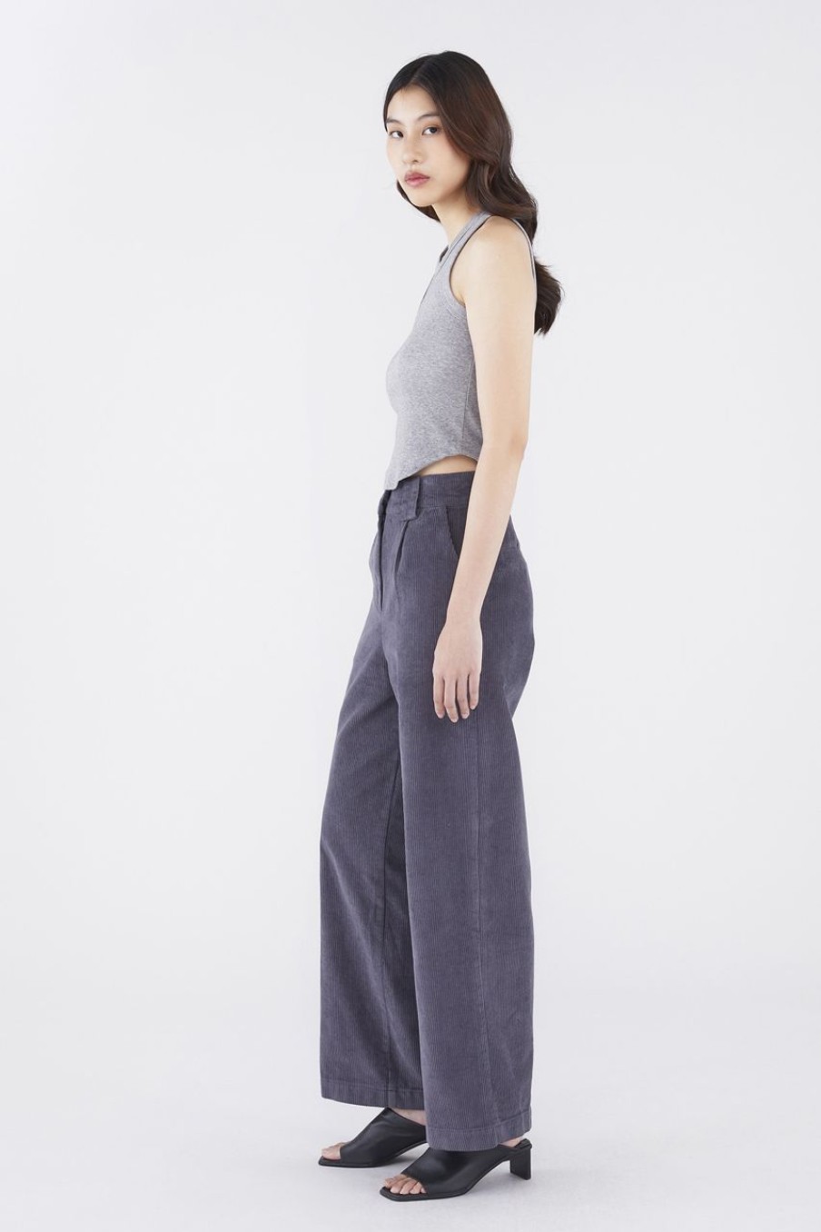 Women The Editor's Market Pants | Judel Corduroy Pants Gunmetal