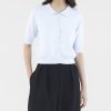 Women The Editor's Market Tops | Elsee Knit Polo Tee Baby Blue