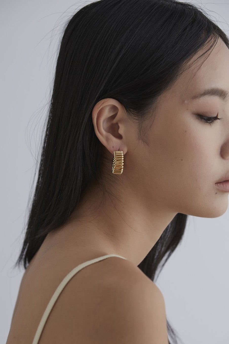 Women Afterall Earrings | Helen Hoop Earrings Gold