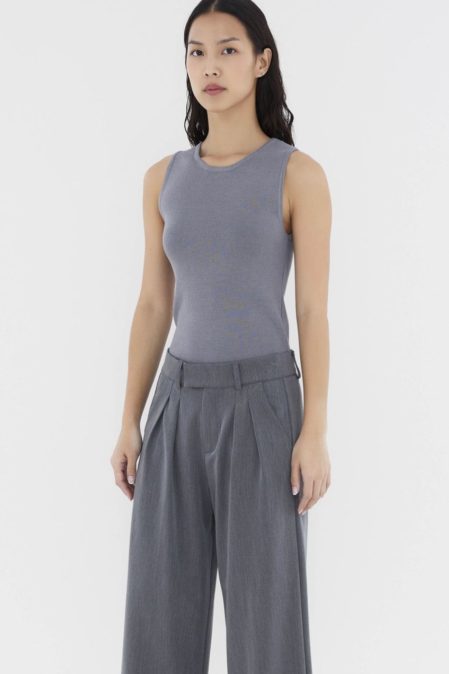 Women The Editor's Market Tops | Judie Knit Tank Coal