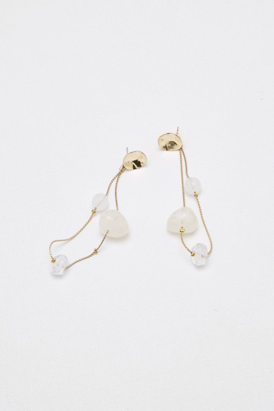 Women Afterall Earrings | Elisa Drop Earrings Gold/Ivory