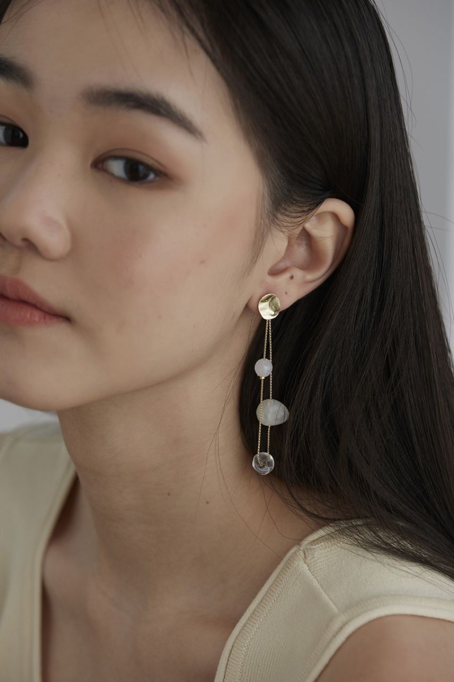 Women Afterall Earrings | Elisa Drop Earrings Gold/Ivory