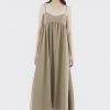 Women The Editor's Market Dresses | Balga Empire Maxi Dress Khaki