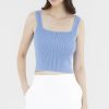 Women The Editor's Market Tops | Skylene Square Neck Tank Cornflower