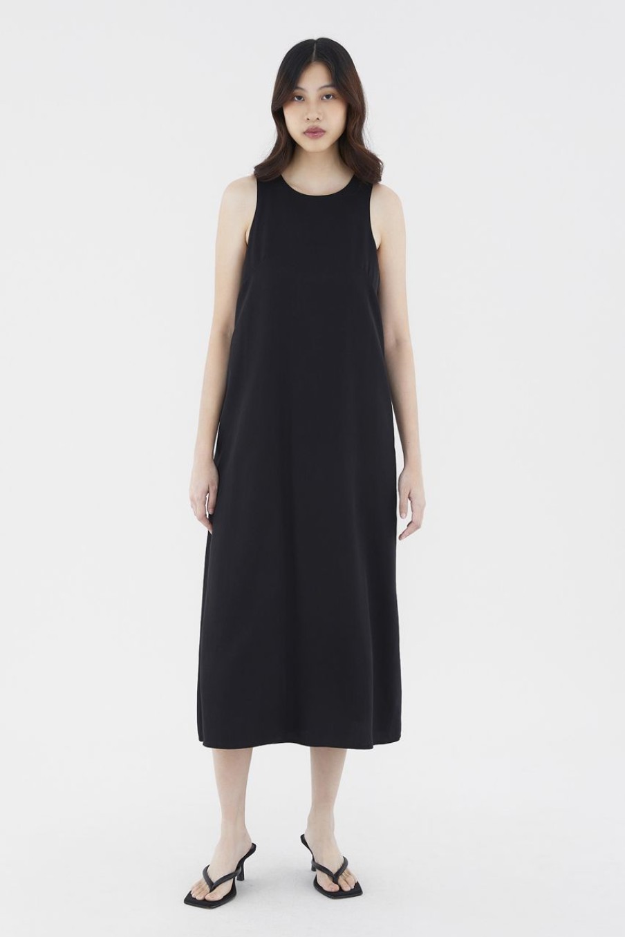 Women The Editor's Market Dresses | Quine Racer Back Dress Black