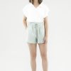 Women The Editor's Market Shorts | Bonita Linen Relaxed Shorts Chalk Green