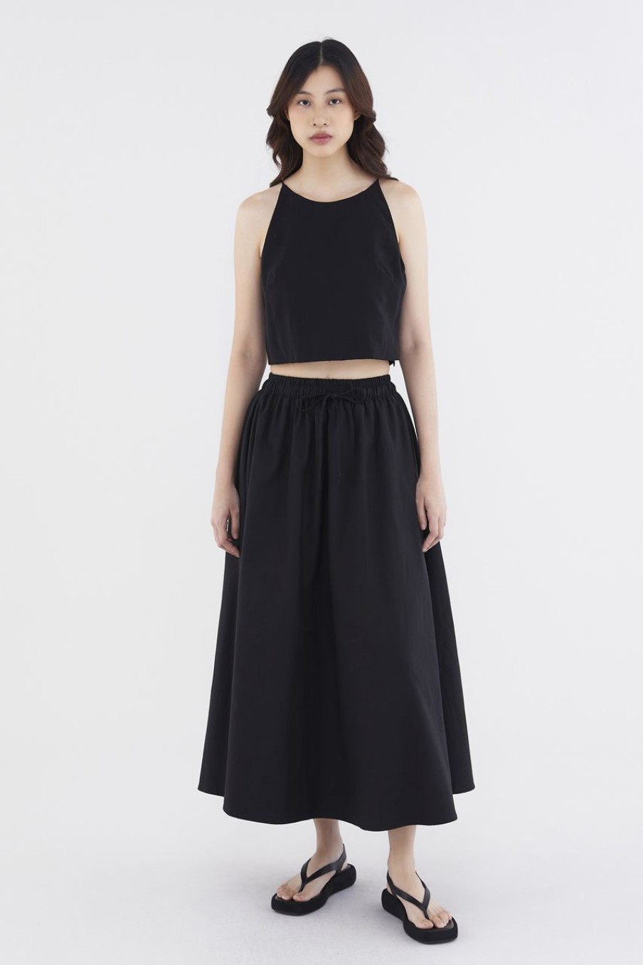 Women The Editor's Market Skirts | Dellis Drawstring Skirt Black