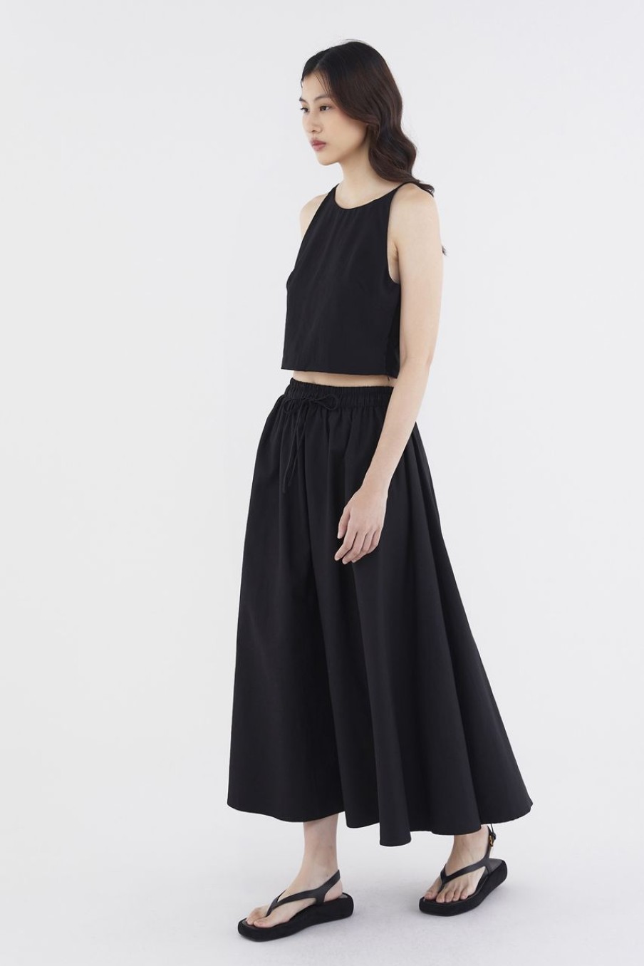 Women The Editor's Market Skirts | Dellis Drawstring Skirt Black