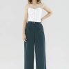 Women Palette Pants | Elicia Wide-Leg Pants Emerald