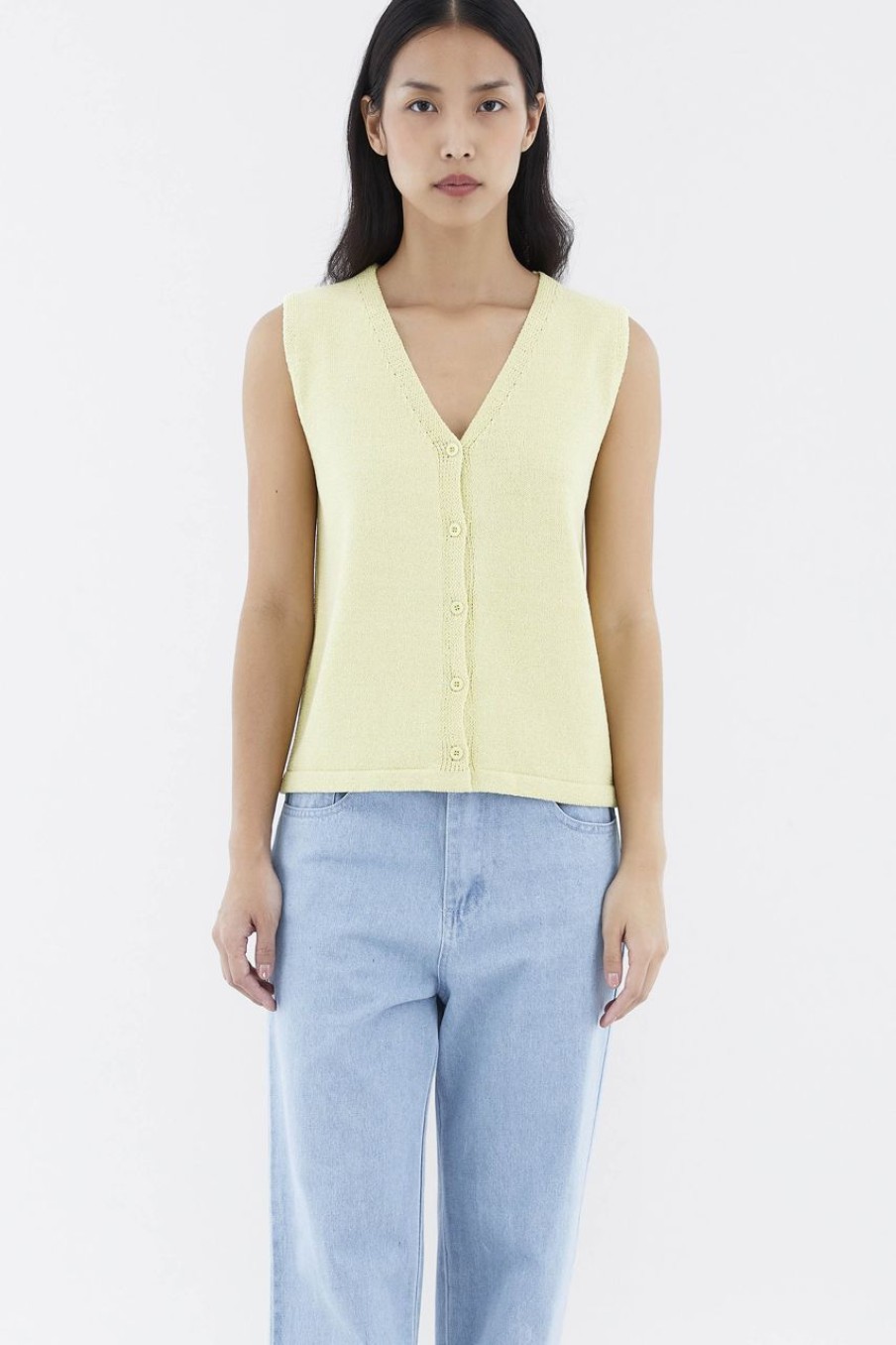 Women The Editor's Market Tops | Mykael Relaxed Knit Top Aloe