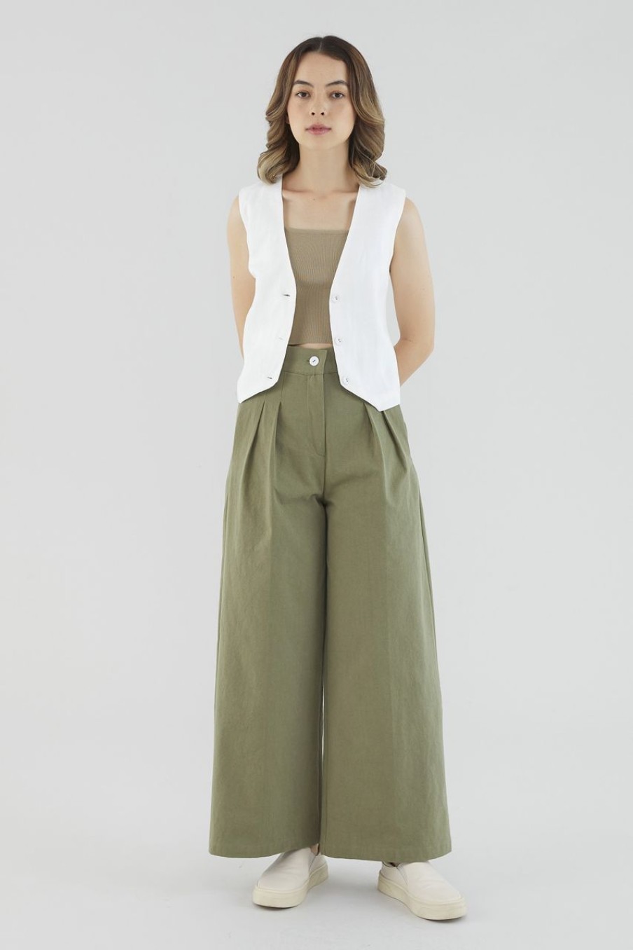 Women The Editor's Market Pants | Kerifa Wide-Leg Pants Sage