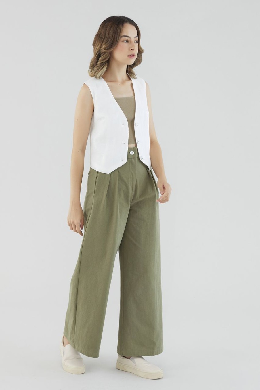 Women The Editor's Market Pants | Kerifa Wide-Leg Pants Sage