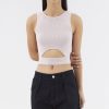 Women The Editor's Market Tops | Felisca Cut-Out Crop Tank Blush