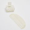 Women Afterall Hair Accessories | Rika Hair Claw & Comb Set White/Rainbow Marble