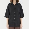 Women The Editor's Market Tops | Mirae Relaxed Shirt Black