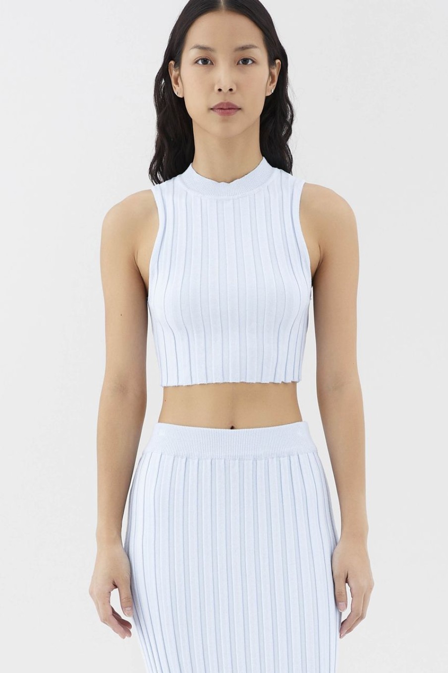 Women The Editor's Market Tops | Lauva Knit Tank Baby Blue