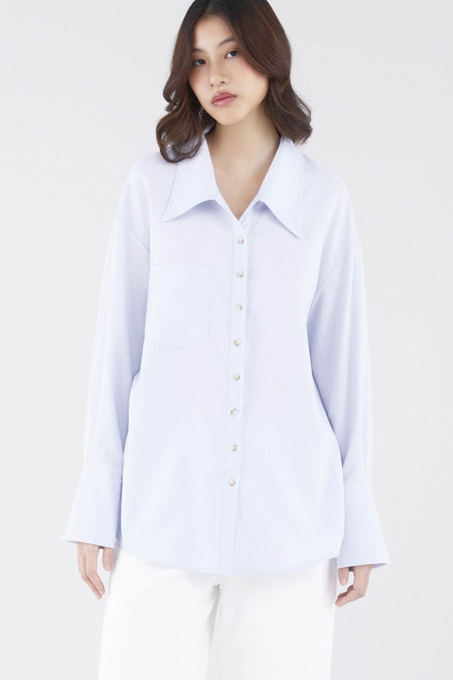 Women The Editor's Market Tops | Nella Oversized Shirt Whisp