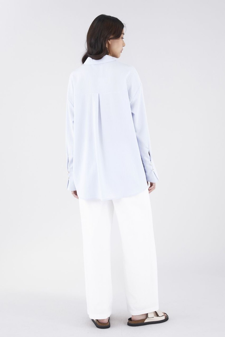 Women The Editor's Market Tops | Nella Oversized Shirt Whisp