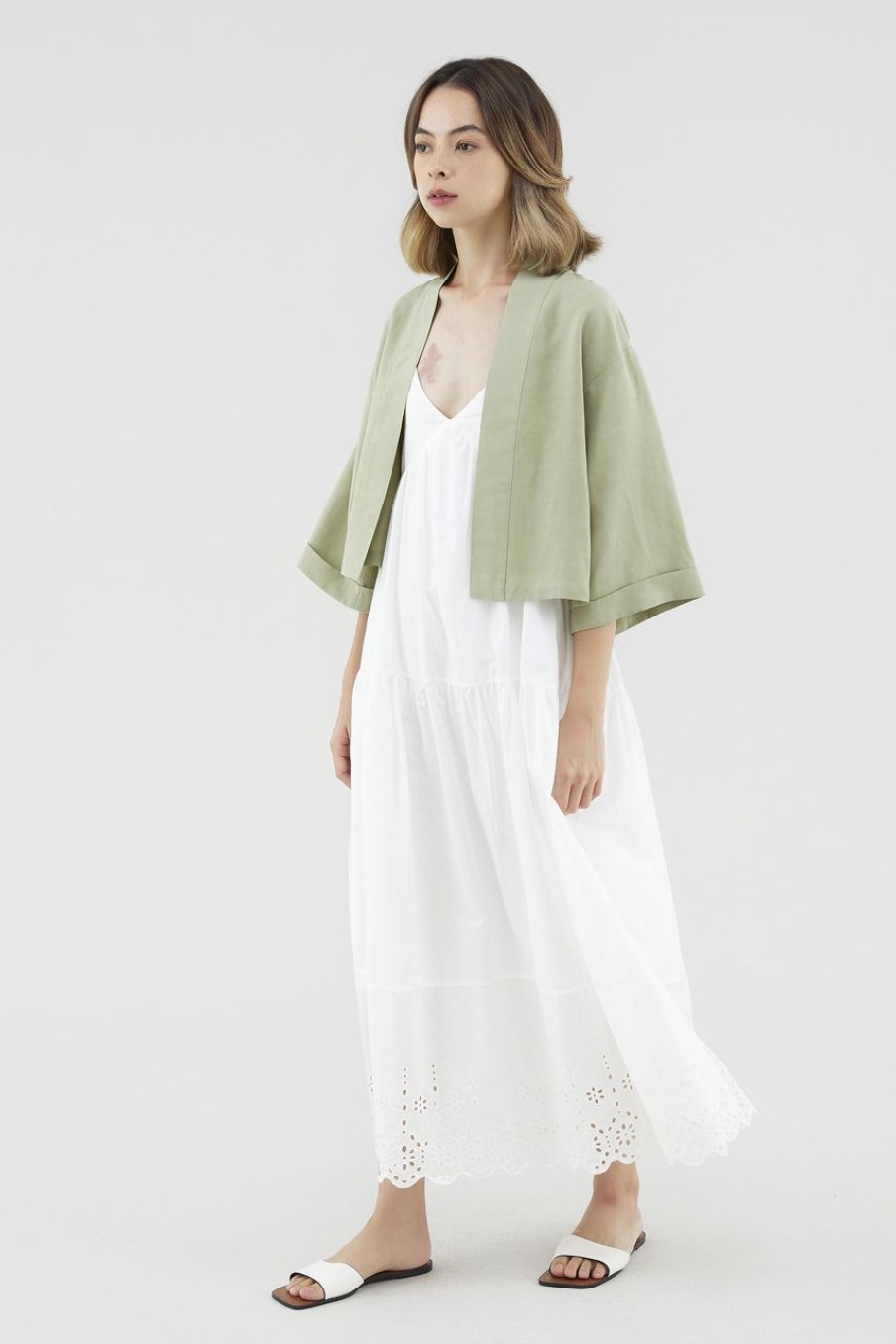 Women The Editor's Market Outerwear | Hatsie Kimono Avocado