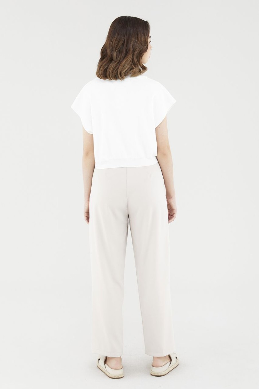 Women The Editor's Market Tops | Emely Collared Knit Top White