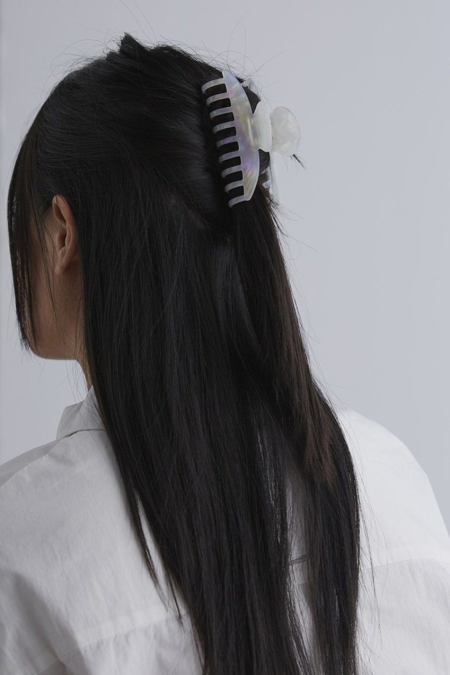 Women Afterall Hair Accessories | Prisca Hair Claw White/Rainbow Marble