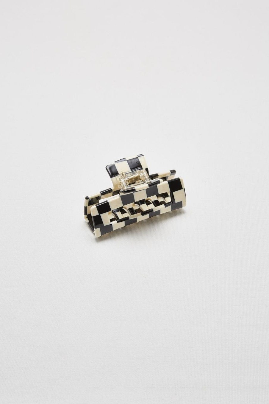 Women Afterall Hair Accessories | Quinn Hair Claw Ivory/Black Checks