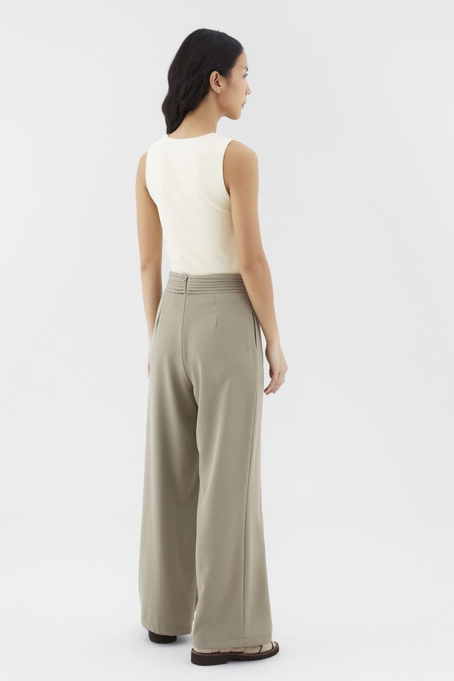 Women The Editor's Market Pants | Lorwyne Pleated-Waist Pants Hojicha