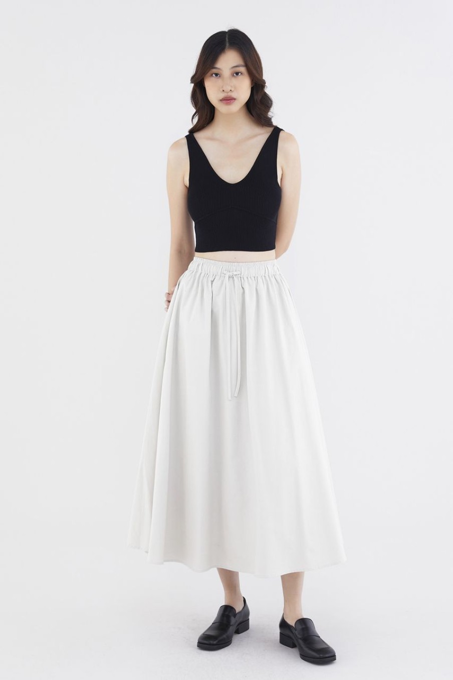 Women The Editor's Market Skirts | Dellis Drawstring Skirt Bone