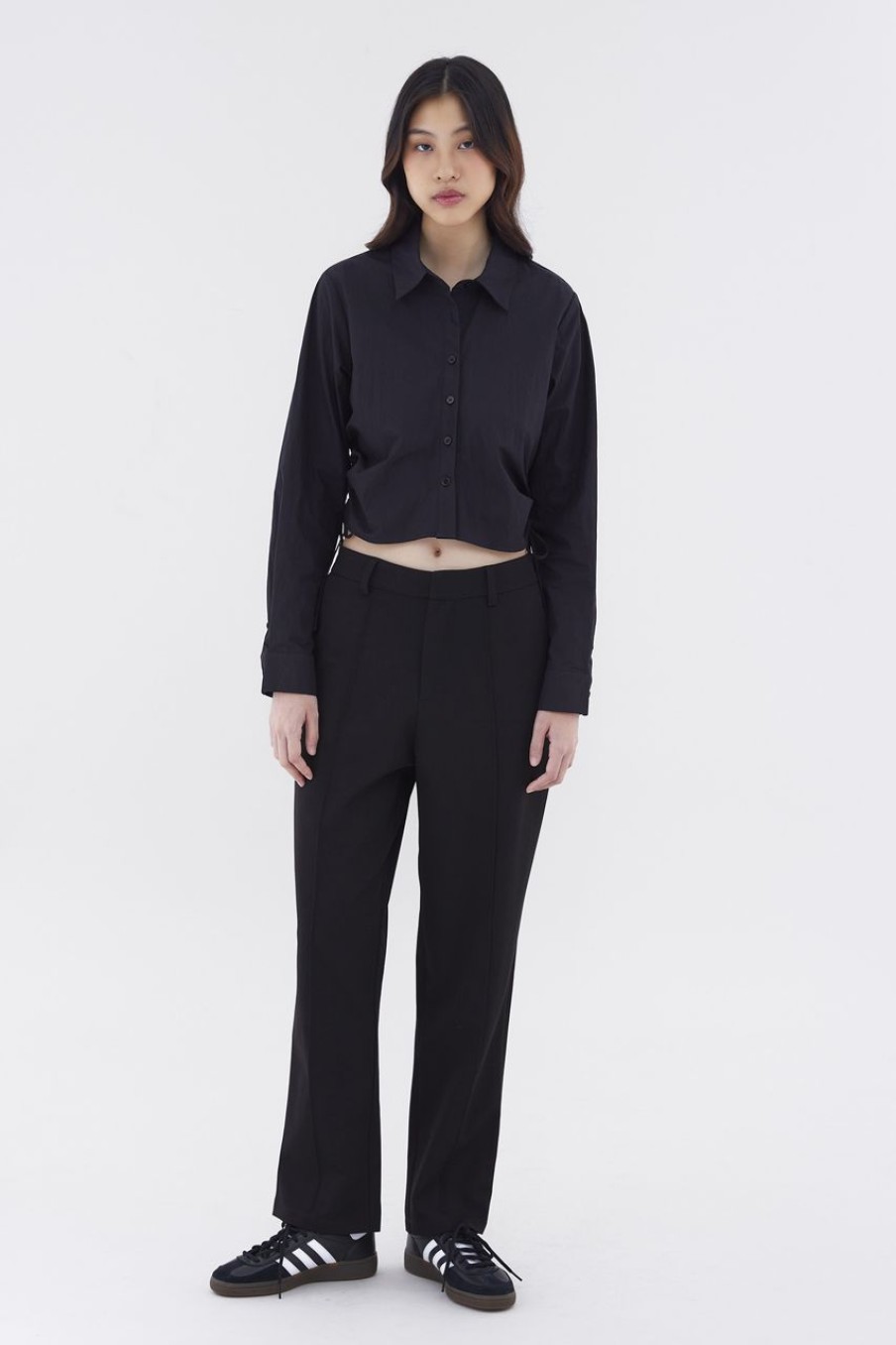 Women The Editor's Market Pants | Goven Mid-Rise Tailored Pants Black