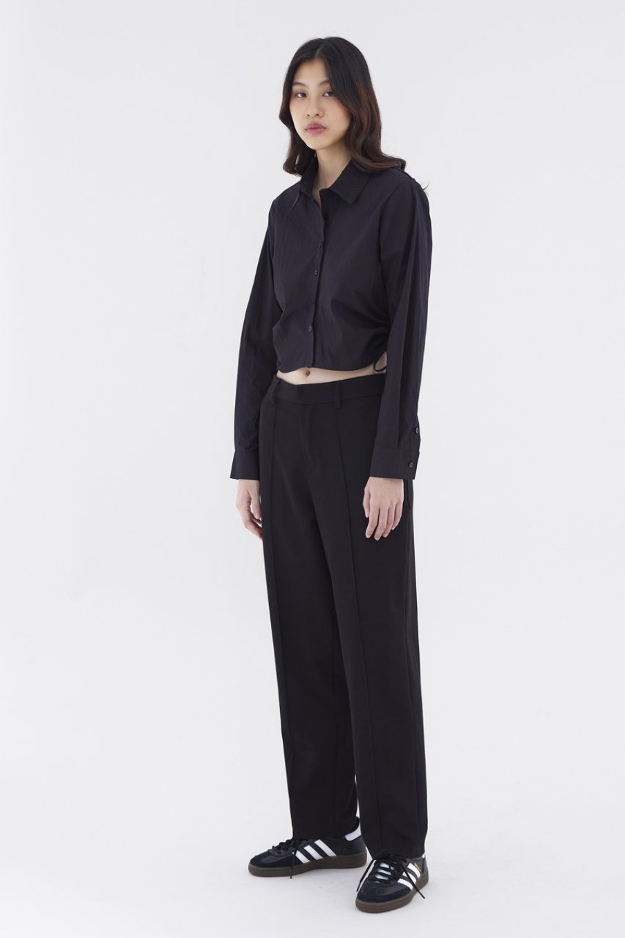 Women The Editor's Market Pants | Goven Mid-Rise Tailored Pants Black