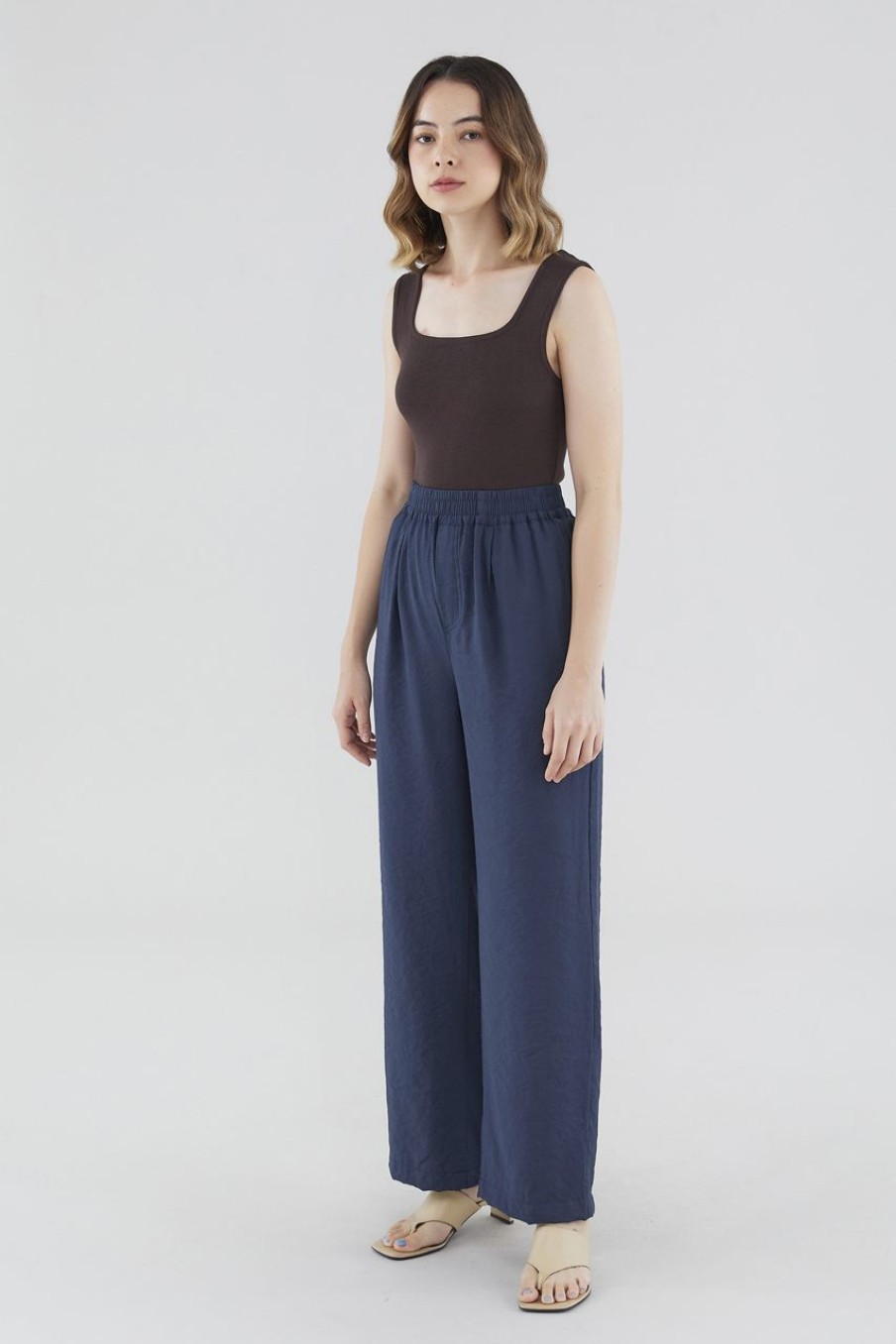 Women The Editor's Market Pants | Kaydence Wide-Leg Pants Navy Blue