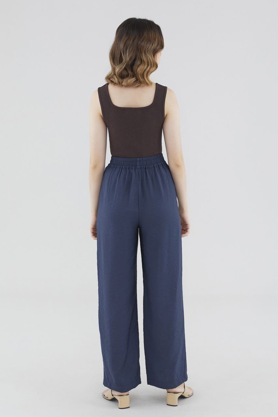 Women The Editor's Market Pants | Kaydence Wide-Leg Pants Navy Blue