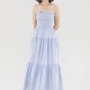 Women The Editor's Market Dresses | Darley Smocked Tier Dress Dark Blue/White Stripes