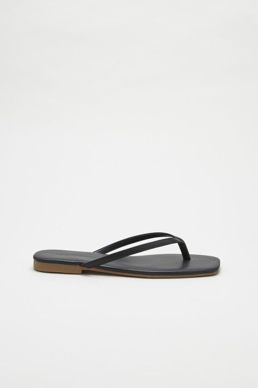 Women The Editor's Market Flats | Althea Thong Slides Charcoal