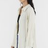 Women The Editor's Market Tops | Mikelle Relaxed Shirt Parchment