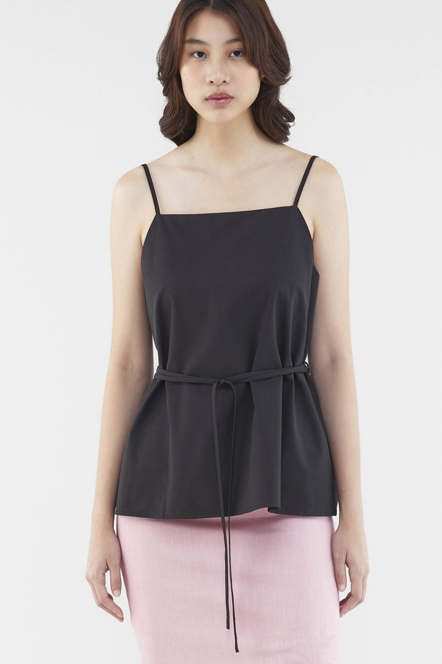 Women The Editor's Market Tops | Paloma Relaxed Camisole Black