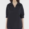 Women The Editor's Market Tops | Theia Relaxed Shirt Black