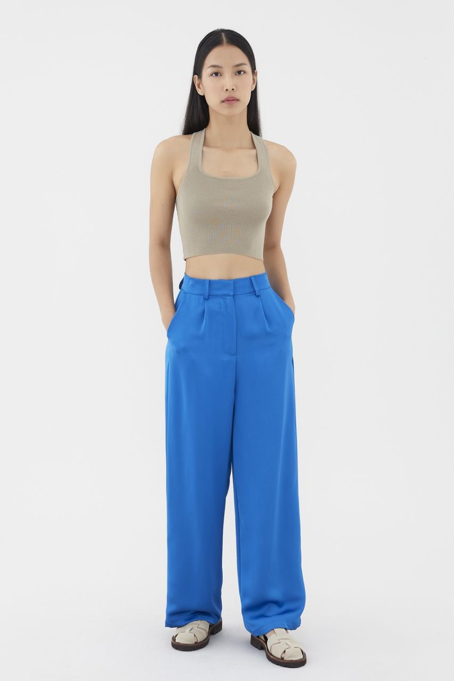 Women The Editor's Market Pants | Blair Wide-Leg Pants True Blue