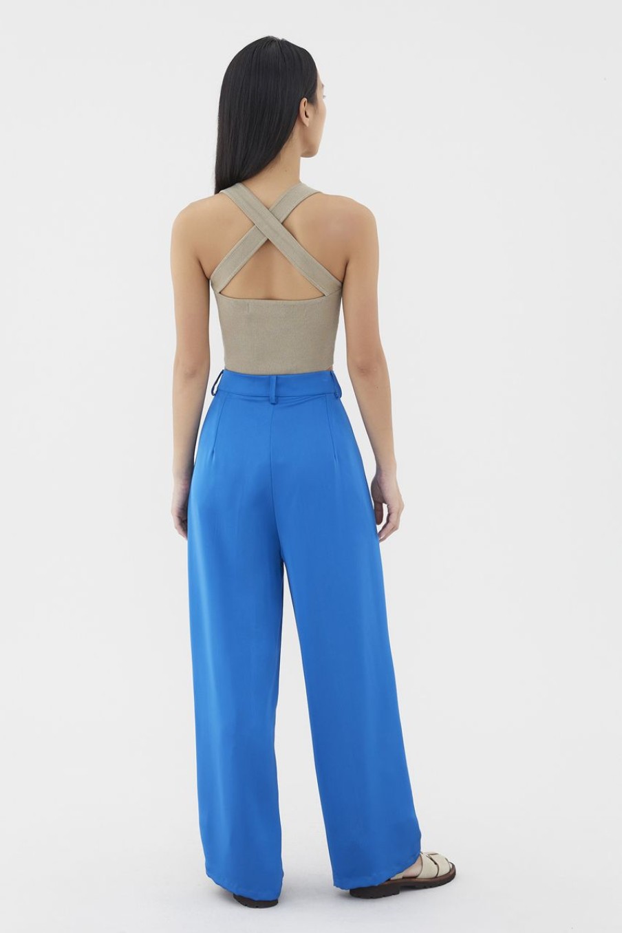 Women The Editor's Market Pants | Blair Wide-Leg Pants True Blue