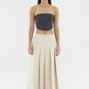 Women The Editor's Market Skirts | Mayce Mid-Rise Pleated Skirt Marzipan